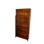 A Nice Oak Five Compartment Lift Front Bookcase -‘The Globe Wernick London’