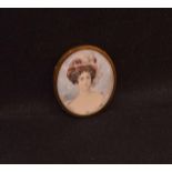 A Nice Oval Framed Minature ‘Lady’