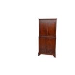 A Nice Mahogany Two Door Drinks Cabinet with Slide