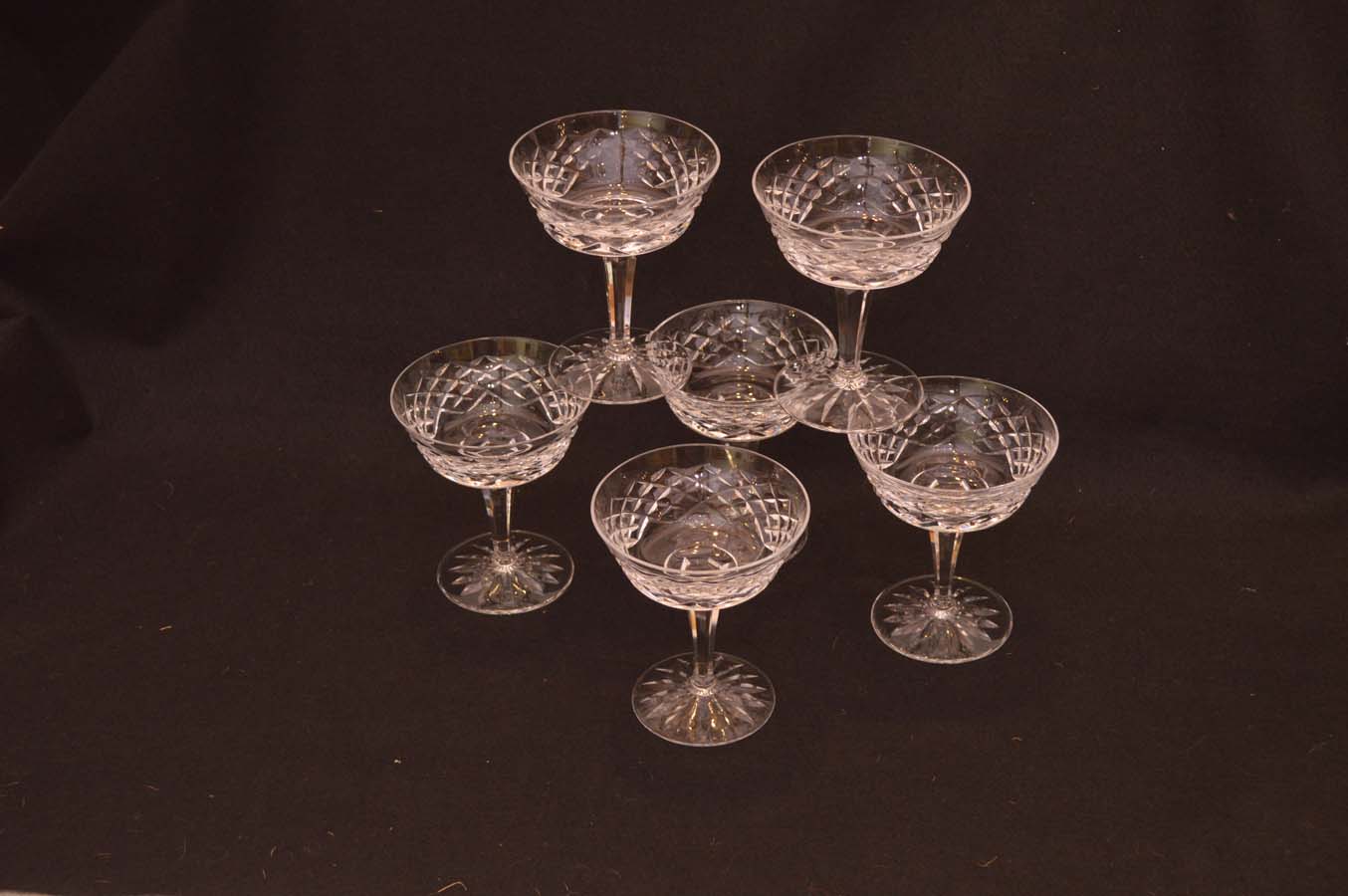 A Nice Set of Six Waterford Crystal Sundae Dishes