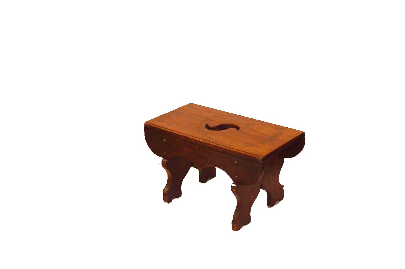 A Small Wooden Footstool