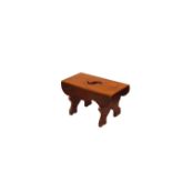 A Small Wooden Footstool