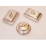 Two Silver Plated Entrée Dishes and a Muffin Dish