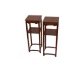 A Pair of Edwardian Mahogany Bedside Tables