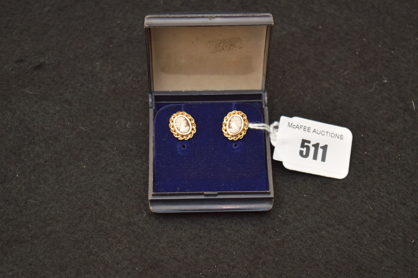A Pair of 9ct Gold Cameo Earrings