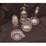 A Gratton and Co. Belfast Syphon, Crystal Decanter etc.