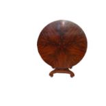 A Very Nice Circular Rosewood Dining Room Table on Centre Pedestal