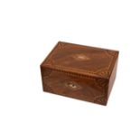 A Very Nice Inlaid Walnut Jewellery Box