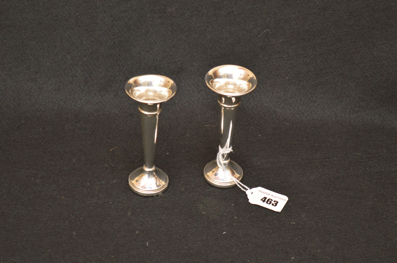 A Pair of Silver Posy Vases, Birmingham 1978