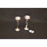 A Pair of Silver Posy Vases, Birmingham 1978