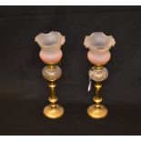 A Nice Pair of Peg Lamps and Shades