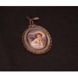 A Nice Oval Framed Minature ‘Cherub’