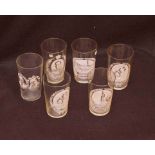 A Lot of Six Decorative Coronation Churchill and Empire Exhibition Tumblers