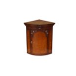 A Very Fine Small Inlaid Corner Cupboard