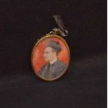 A Nice Oval Framed Minature ‘Clergyman’