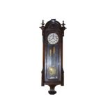 A Nice Mahogany Cased Double Weight Vienna Wall Clock