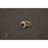 A 9ct Gold Sapphire and Diamond Ring