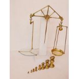 An Unusual Set of Marble and Brass Scales and Their Set of Eight Brass Weights