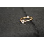 A Superb 18ct Gold and Platinum Diamond Solataire Ring