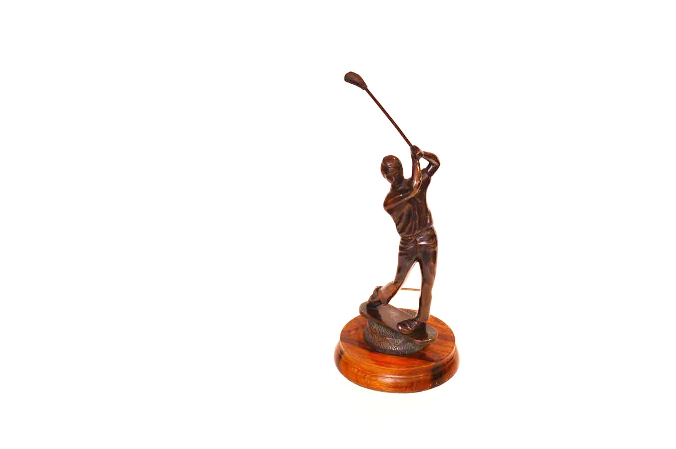 A Bronzed Golfing Figurine