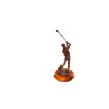 A Bronzed Golfing Figurine