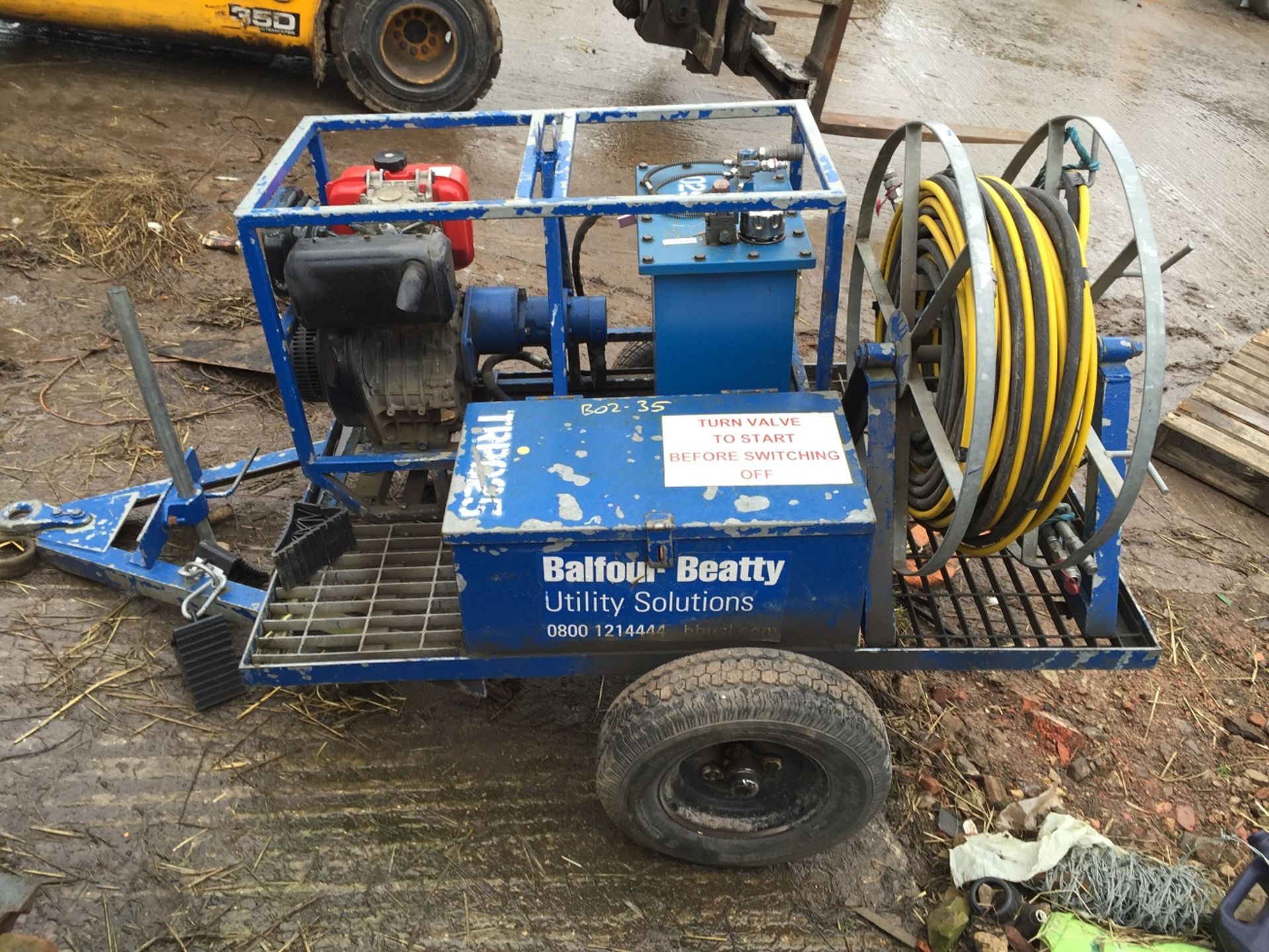 HYDRAULIC POWER PACK ON GALVANISED FAST TOW TRAILER - Image 3 of 8