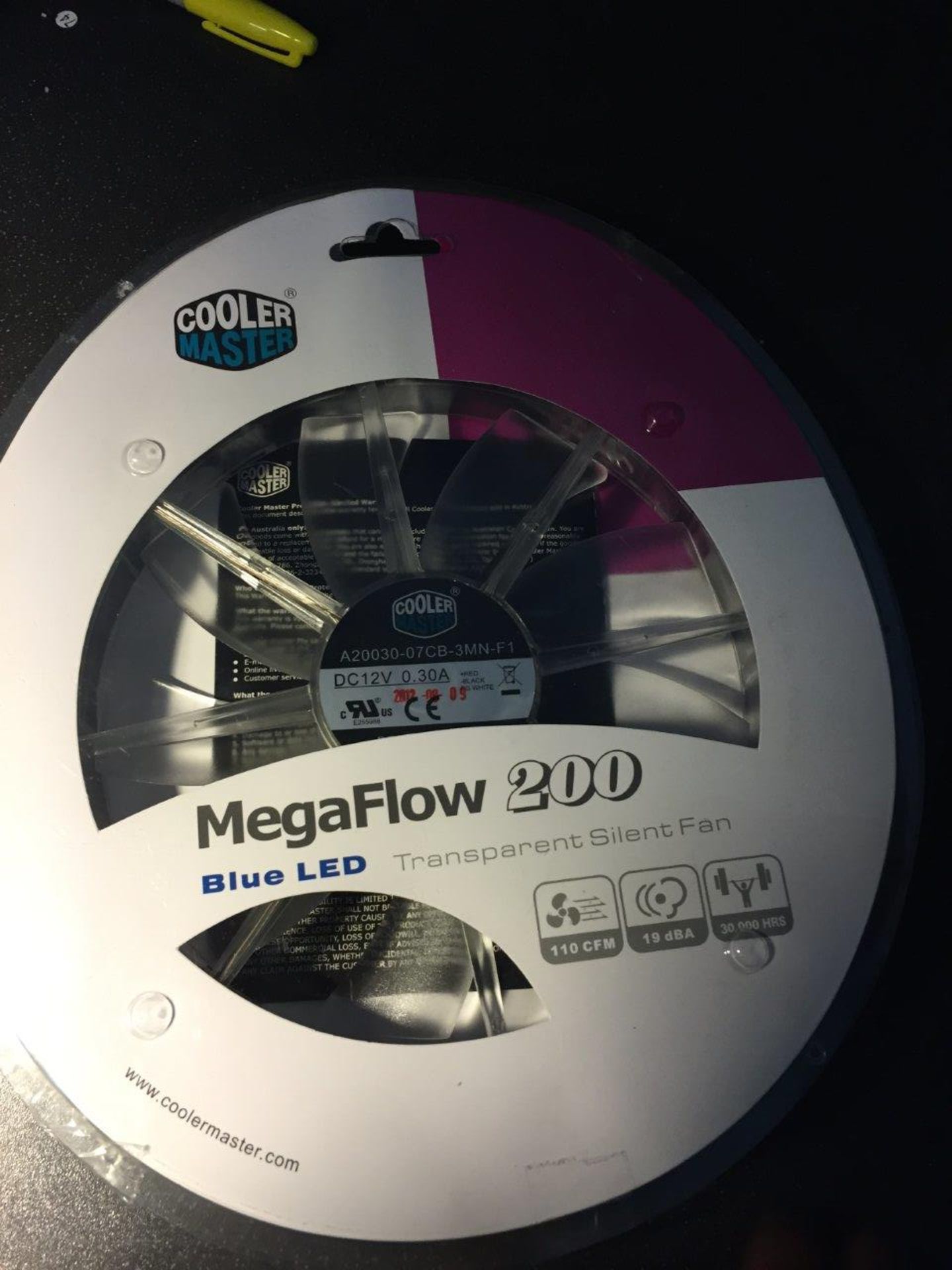 6 X MEGA FLOW 200 BLUE LED FAN