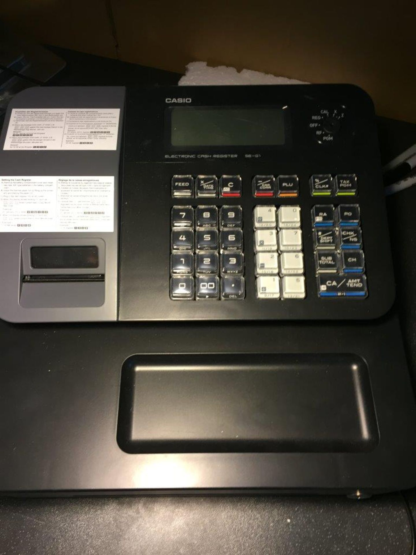 CASIO CASH REGISTER WITH KEY - Image 3 of 3