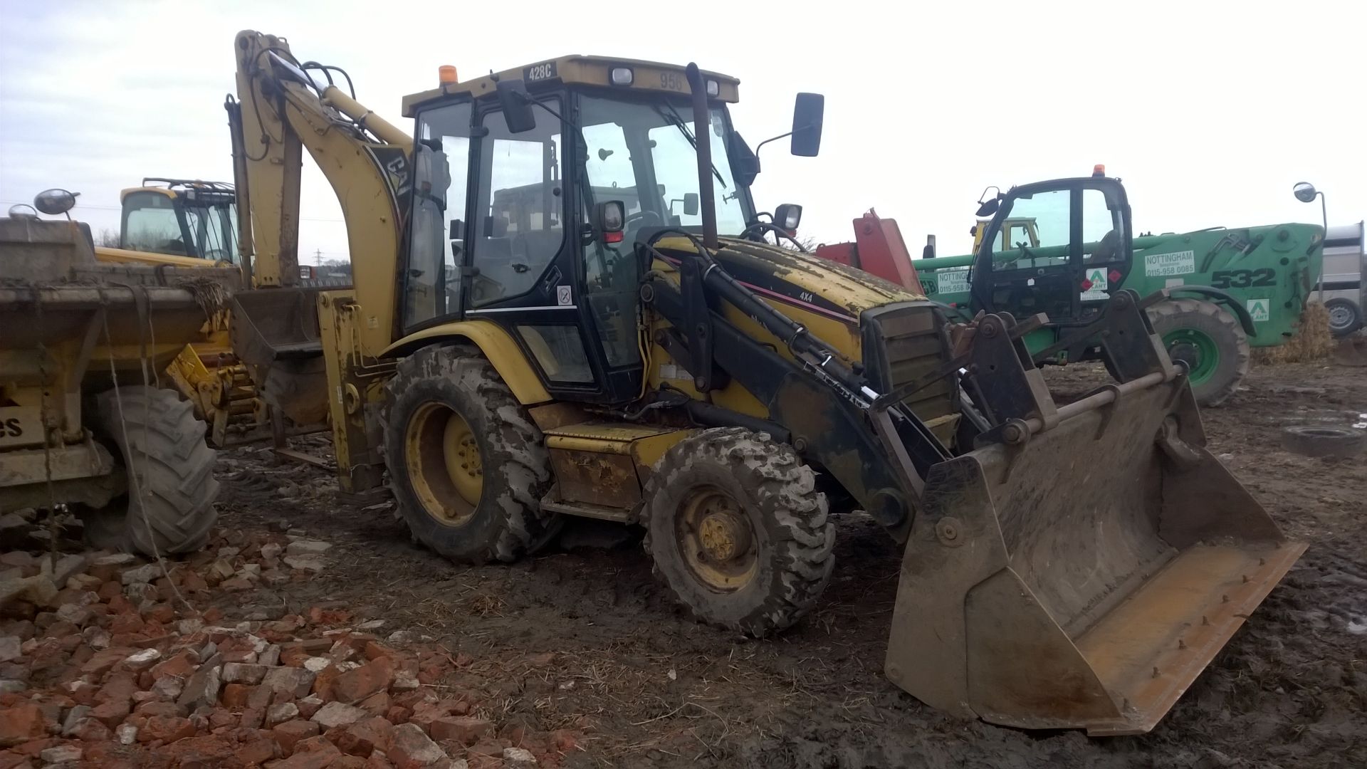 1998 CATERPILLAR 428C 4X4 EXCAVATOR WITH 4 IN 1 BUCKET *PLUS VAT*