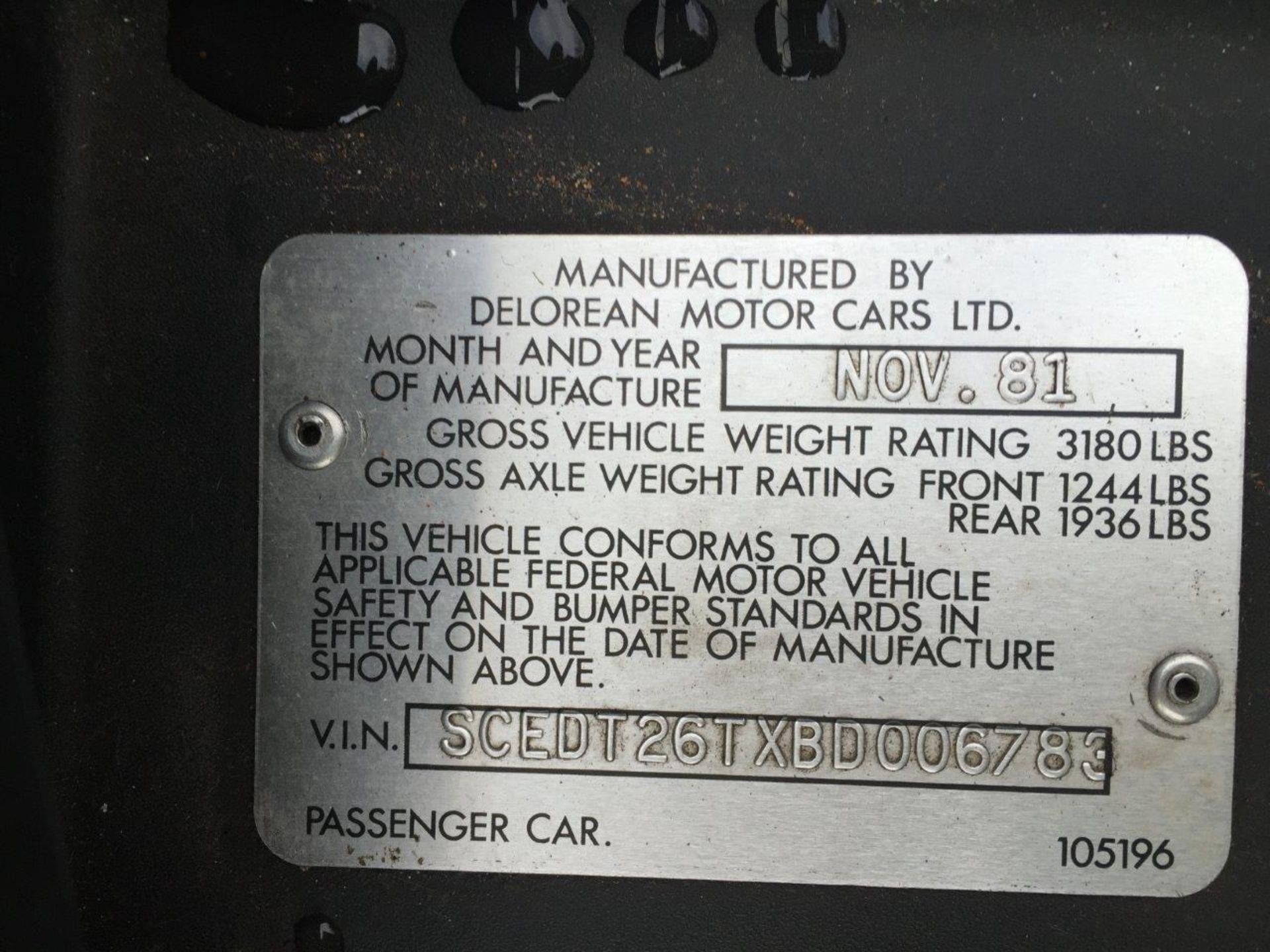 DELOREAN CAR -13,000 MILES FABULOUS CONDITION! *NO VAT* - Image 19 of 29