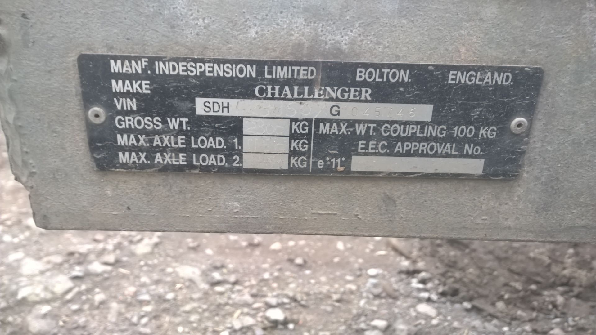 INDESPENSION TWIN AXLE TRAILER 8 X 5 FOOT *PLUS VAT* - Image 7 of 7