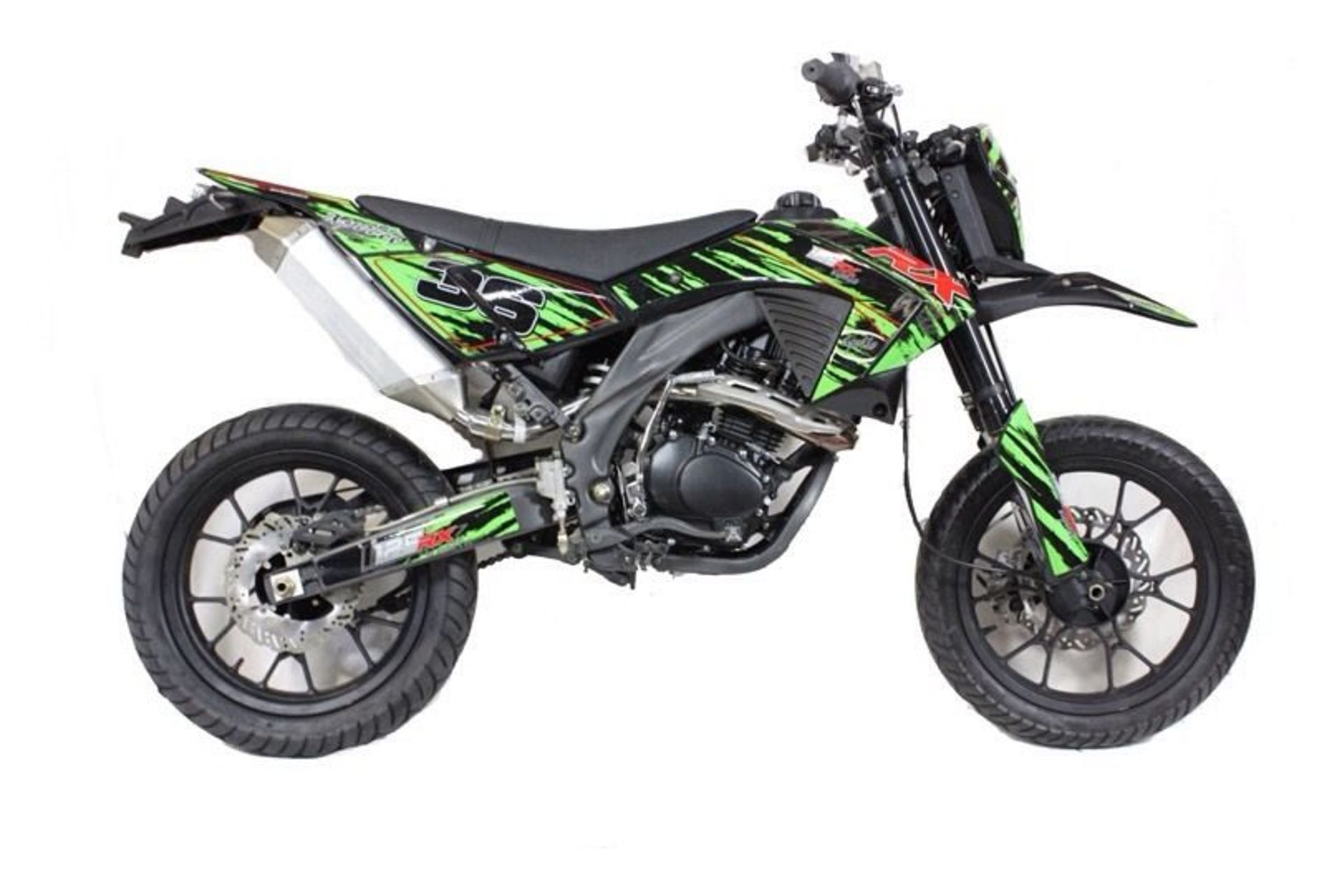 APOLLO 125RX ROAD LEGAL SUPERMOTO BIKE IN GREEN 2016