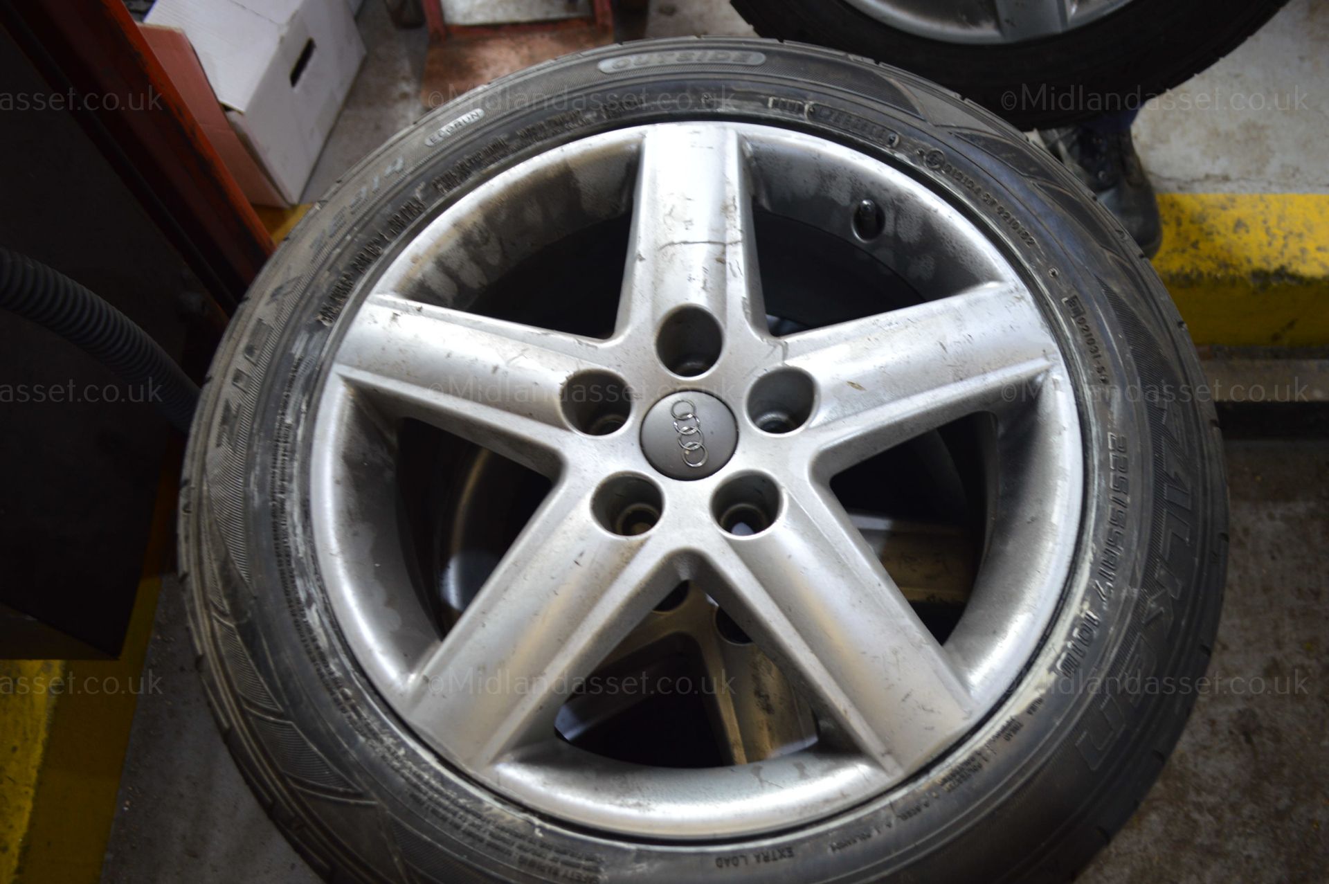 4 x 17"" AUDI ALLOY WHEELS AND TYRES *NO VAT* - Image 3 of 8