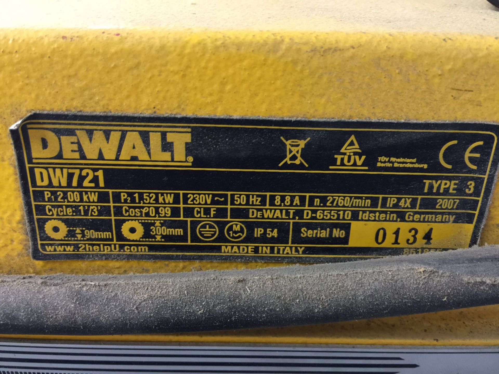 DEWALT DW 721 LONG REACH RADIAL ARM SAW IN GOOD WORKING ORDER - Image 3 of 5