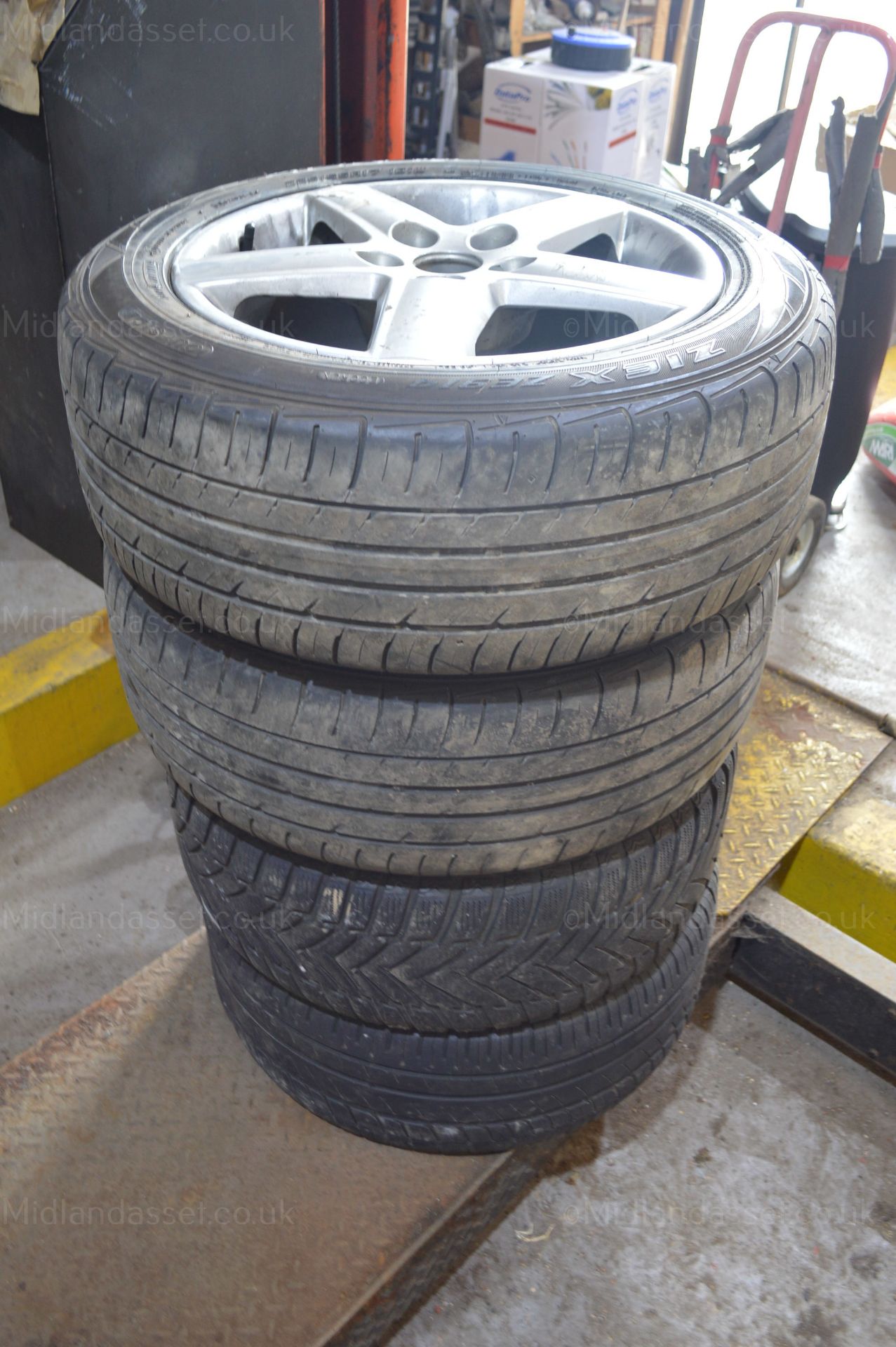 4 x 17"" AUDI ALLOY WHEELS AND TYRES *NO VAT*