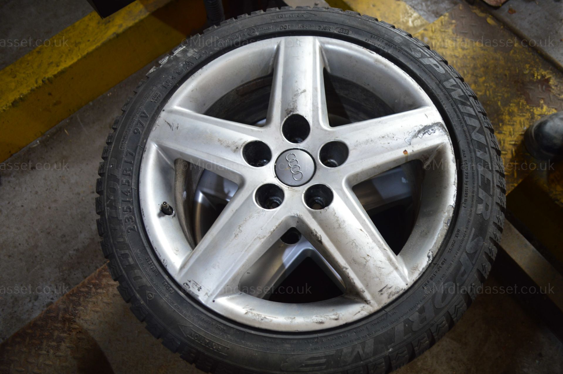 4 x 17"" AUDI ALLOY WHEELS AND TYRES *NO VAT* - Image 4 of 8