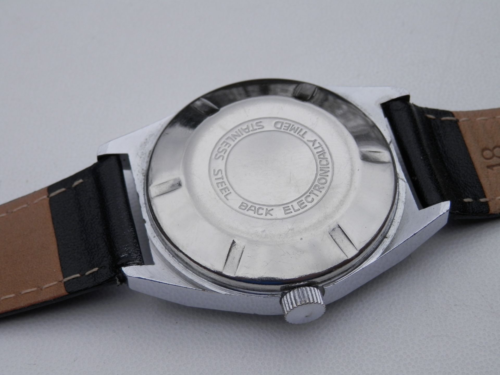 SUPERB RARE GENTS 1960S GERMAN MADE MEISTER ANKER HAND WIND DATE WATCH. - Image 7 of 10