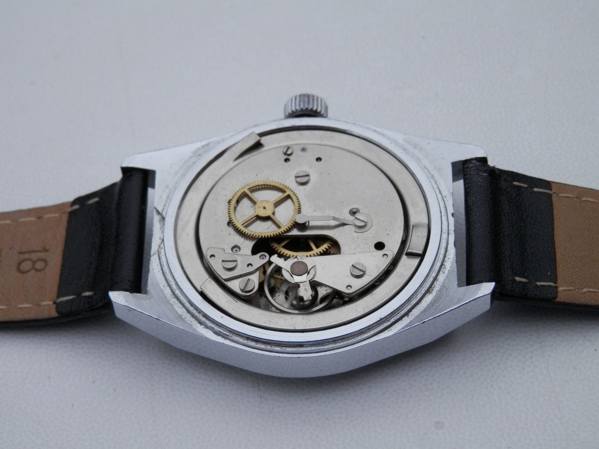 SUPERB RARE GENTS 1960S GERMAN MADE MEISTER ANKER HAND WIND DATE WATCH. - Image 5 of 10