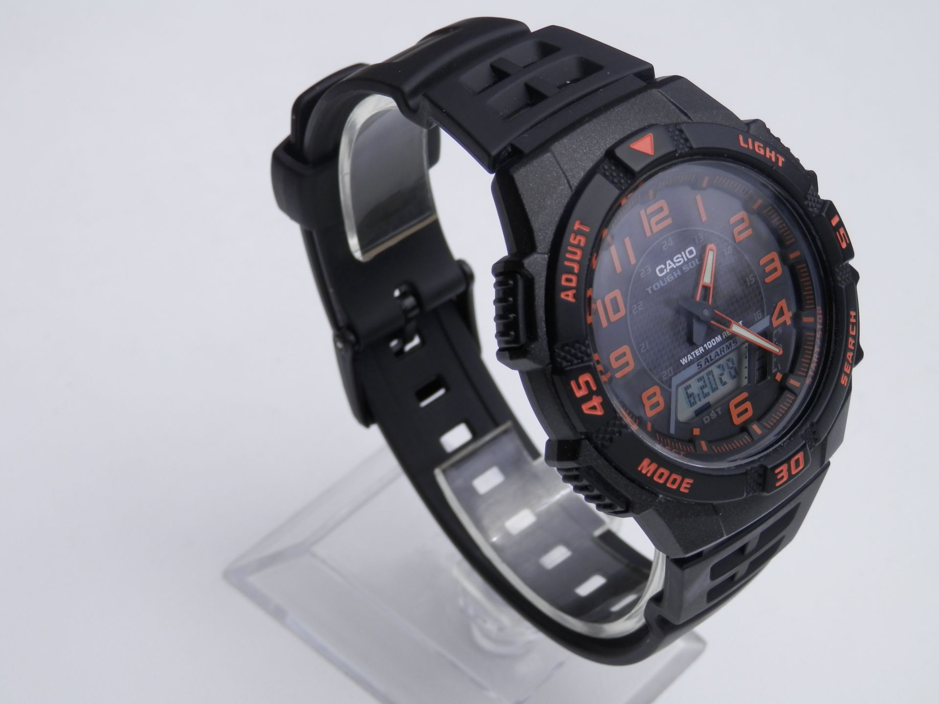 LOVELY GENTS CASIO AQ-S800 SOLAR POWERED WORKING DIGITAL & ANALOGUE 100M WR SPORTS WATCH - Image 2 of 8