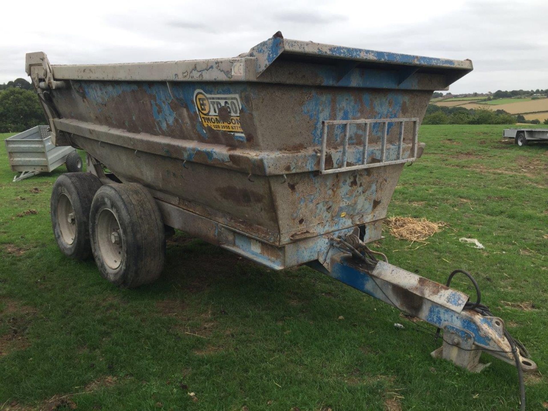 THOMPSON PD60 14 TON DUMP TRAILER TIPPING TRAILER   COLLECTION FROM CHESTERFIELD