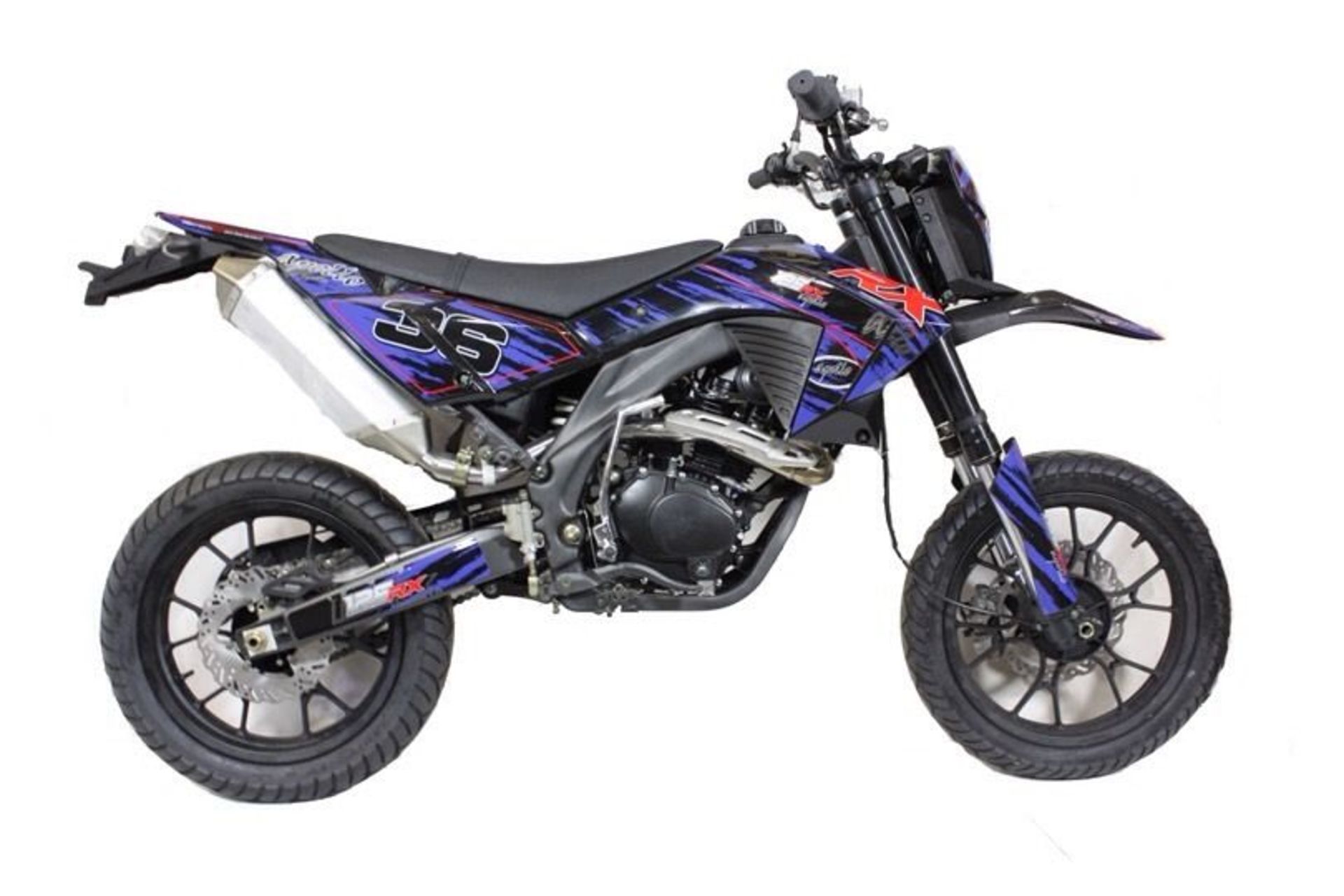 NEW APOLLO 125RX ROAD LEGAL SUPERMOTO BIKE IN BLUE