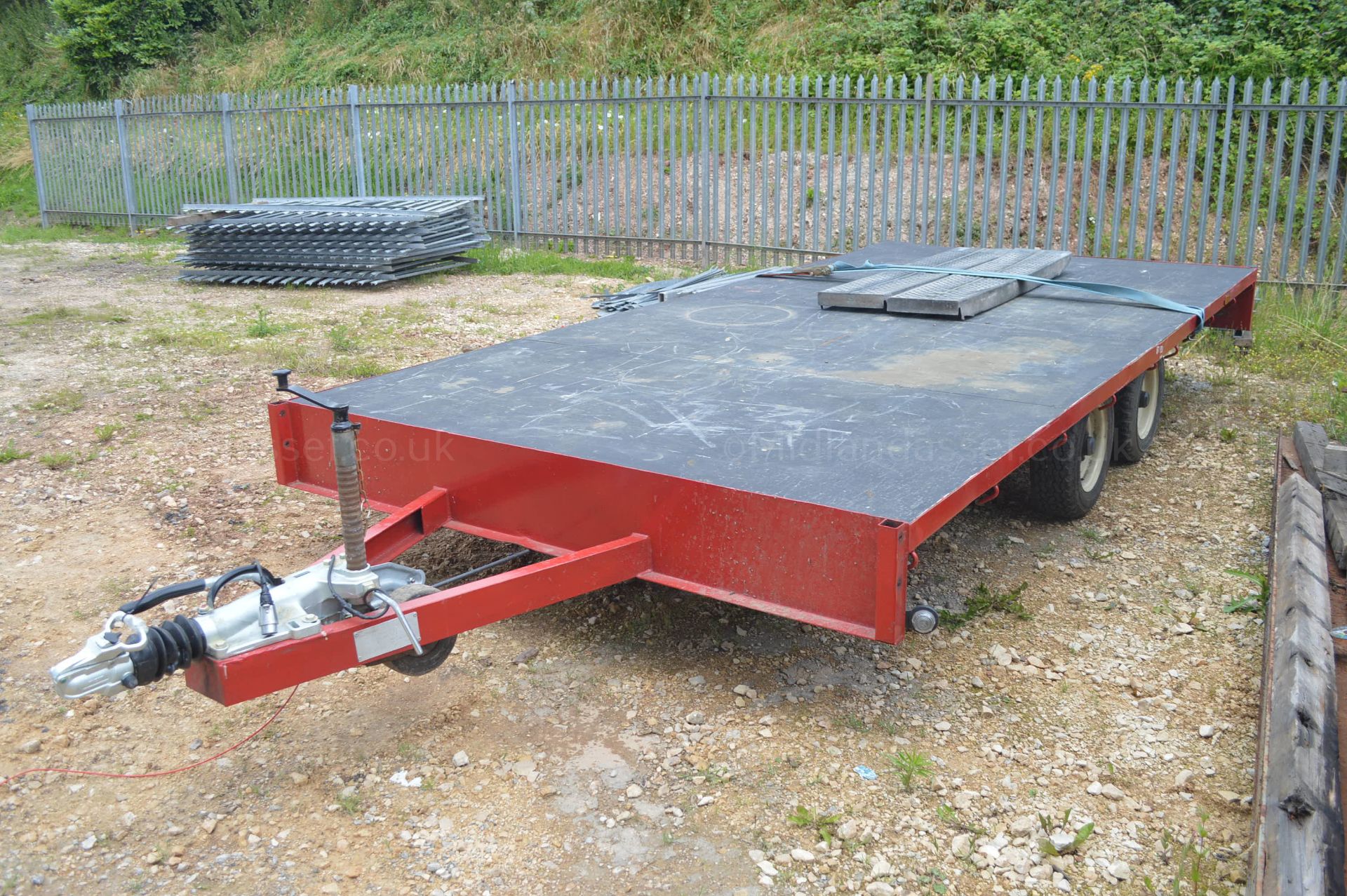 1996 FLATBED 3.5 TONNE TWIN AXLE TRAILER *NO VAT* - Image 2 of 6