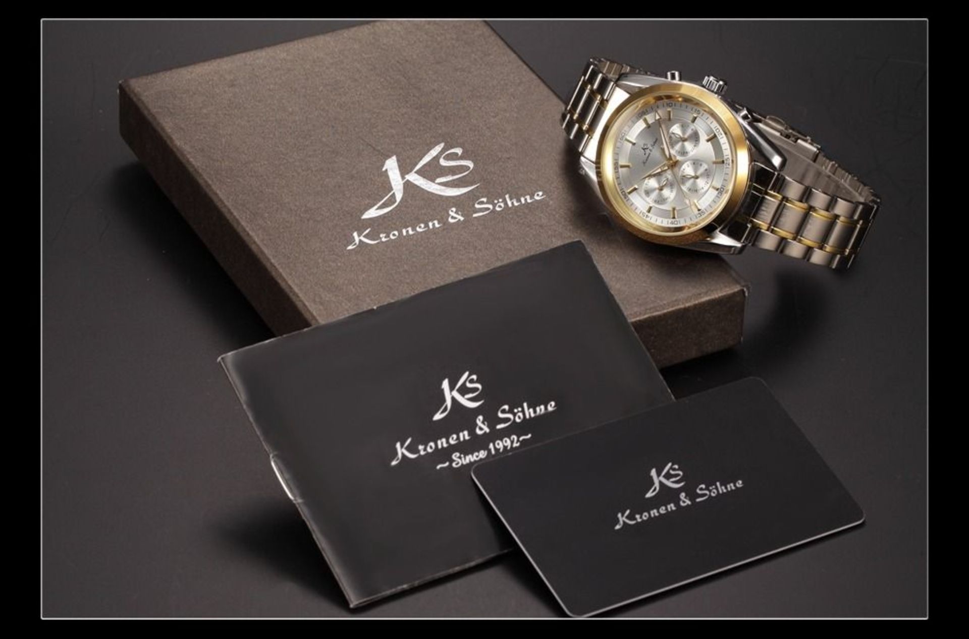 BNIB KS 6 MENS GOLDEN MECHANICAL WRIST WATCH *NO VAT* - Image 8 of 8