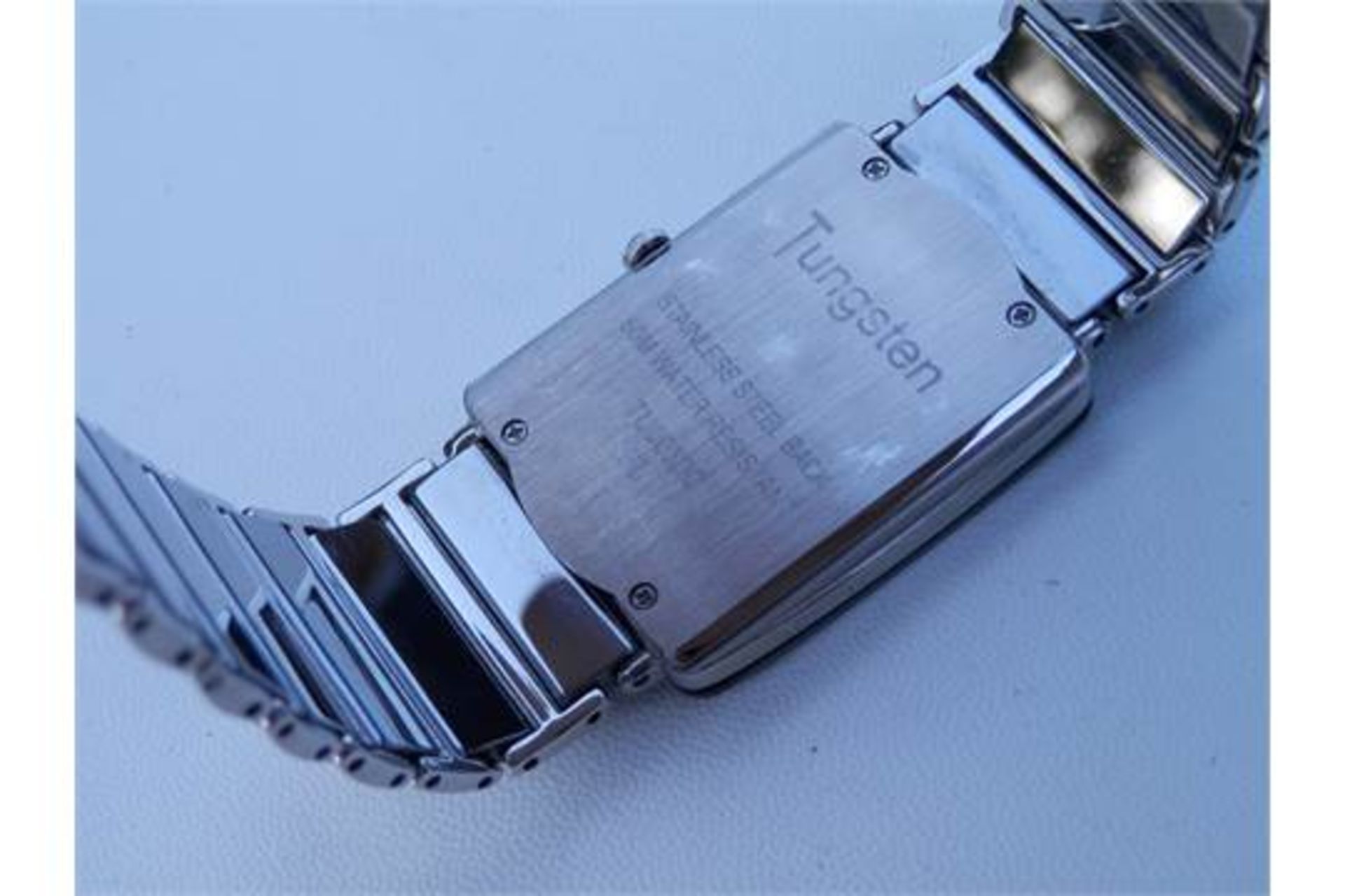 RRP £195 GENTS SWISS MOVEMENT TUNGSTEN QUARTZ DATE WATCH, NEW/OLD STOCK, BOX & BOOKLETS, NEW BATTERY - Image 11 of 12