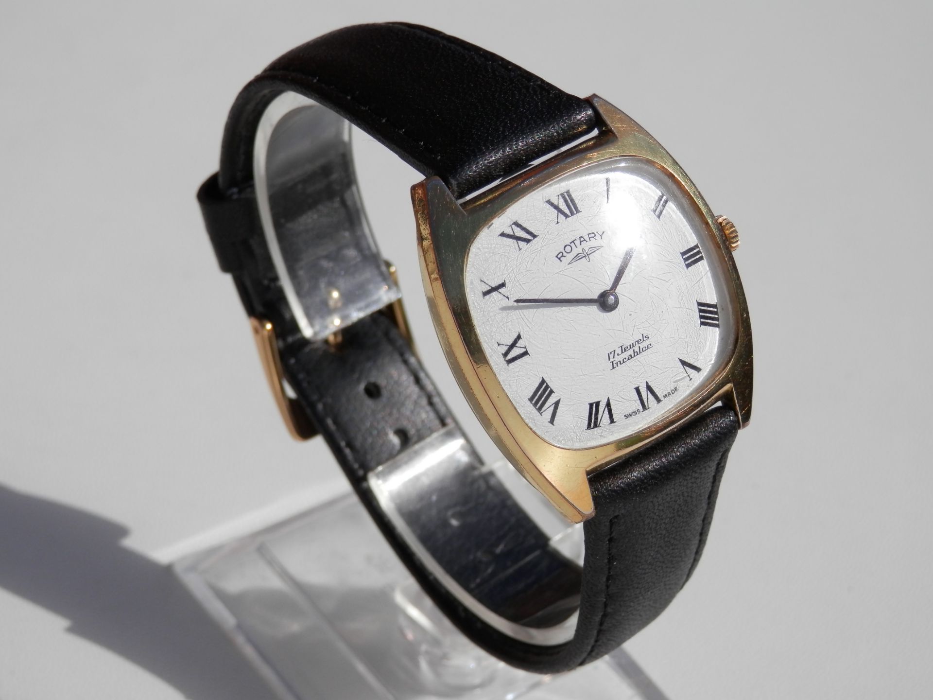 1960S VINTAGE GENTS ROTARY 17 JEWEL SWISS MADE INCABLOC HAND WIND WORKING WATCH, JUST SERVICED. - Image 11 of 11