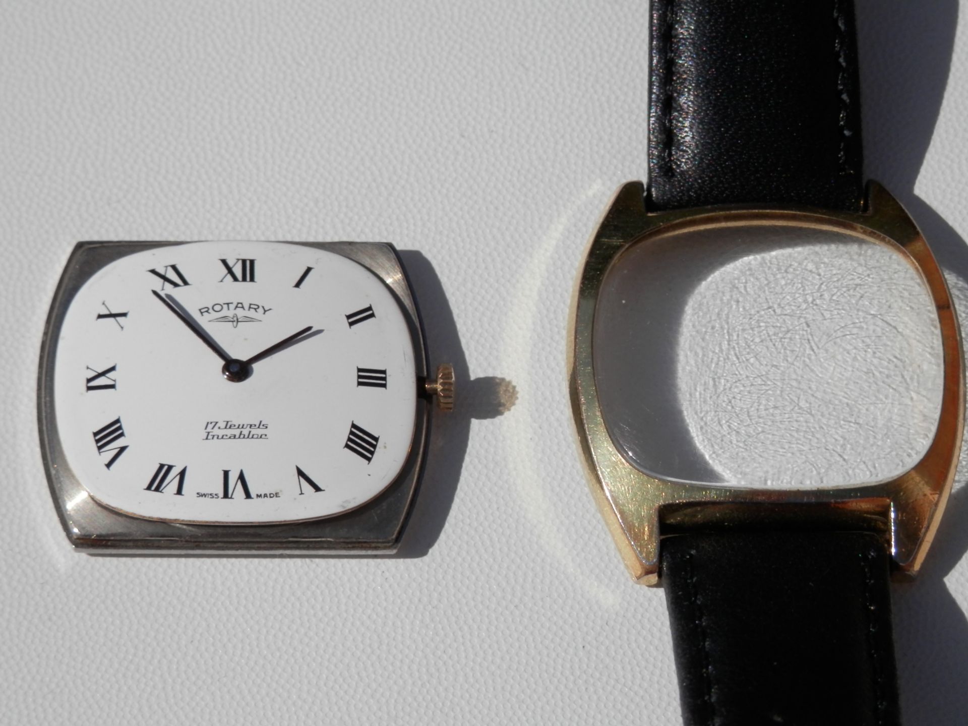 1960S VINTAGE GENTS ROTARY 17 JEWEL SWISS MADE INCABLOC HAND WIND WORKING WATCH, JUST SERVICED. - Image 5 of 11