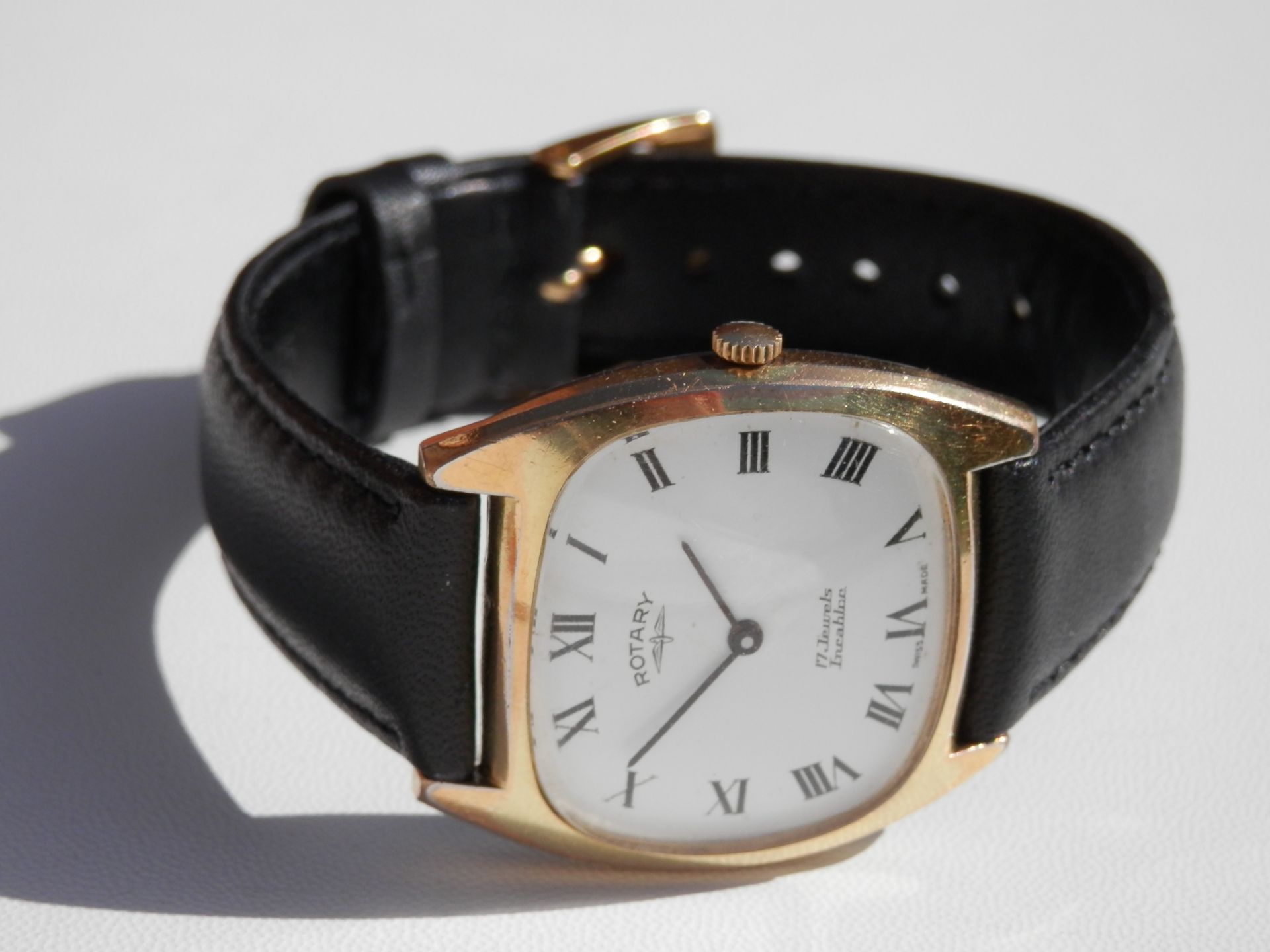 1960S VINTAGE GENTS ROTARY 17 JEWEL SWISS MADE INCABLOC HAND WIND WORKING WATCH, JUST SERVICED. - Image 3 of 11