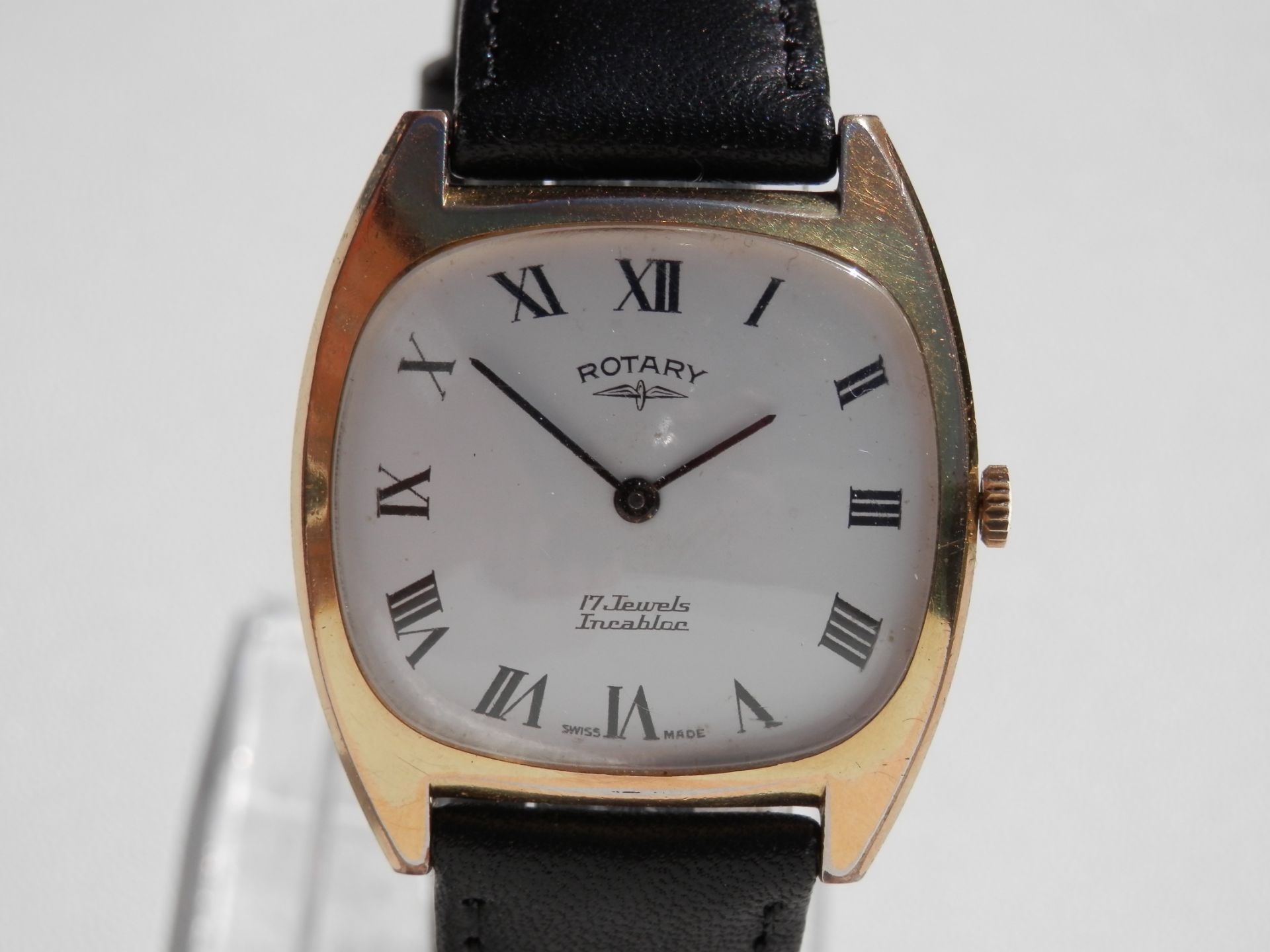 1960S VINTAGE GENTS ROTARY 17 JEWEL SWISS MADE INCABLOC HAND WIND WORKING WATCH, JUST SERVICED. - Image 4 of 11