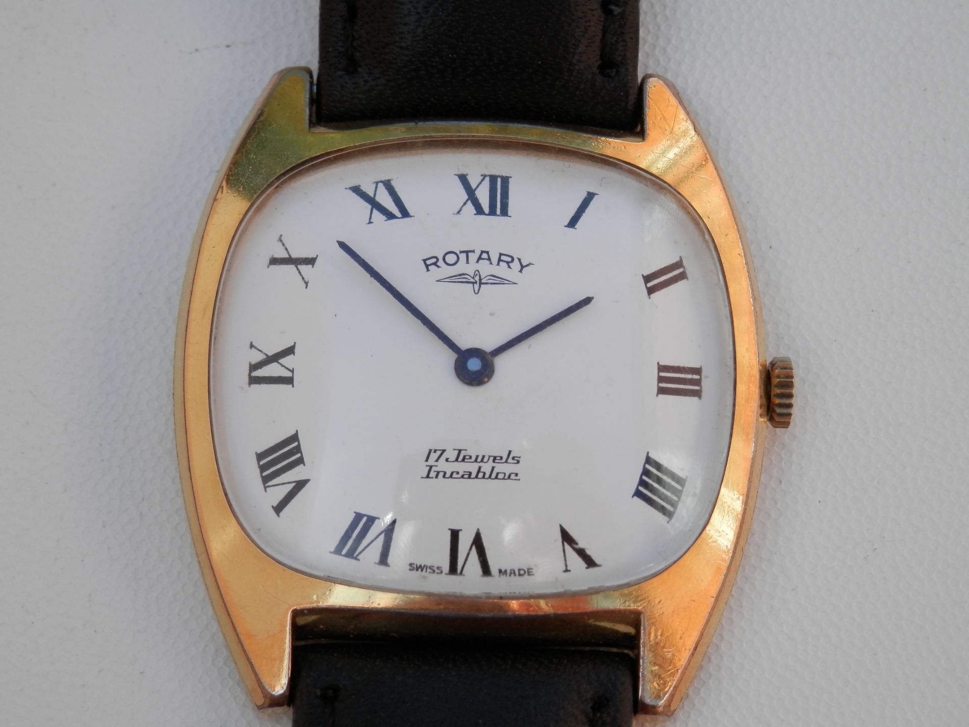 1960S VINTAGE GENTS ROTARY 17 JEWEL SWISS MADE INCABLOC HAND WIND WORKING WATCH, JUST SERVICED. - Image 2 of 11