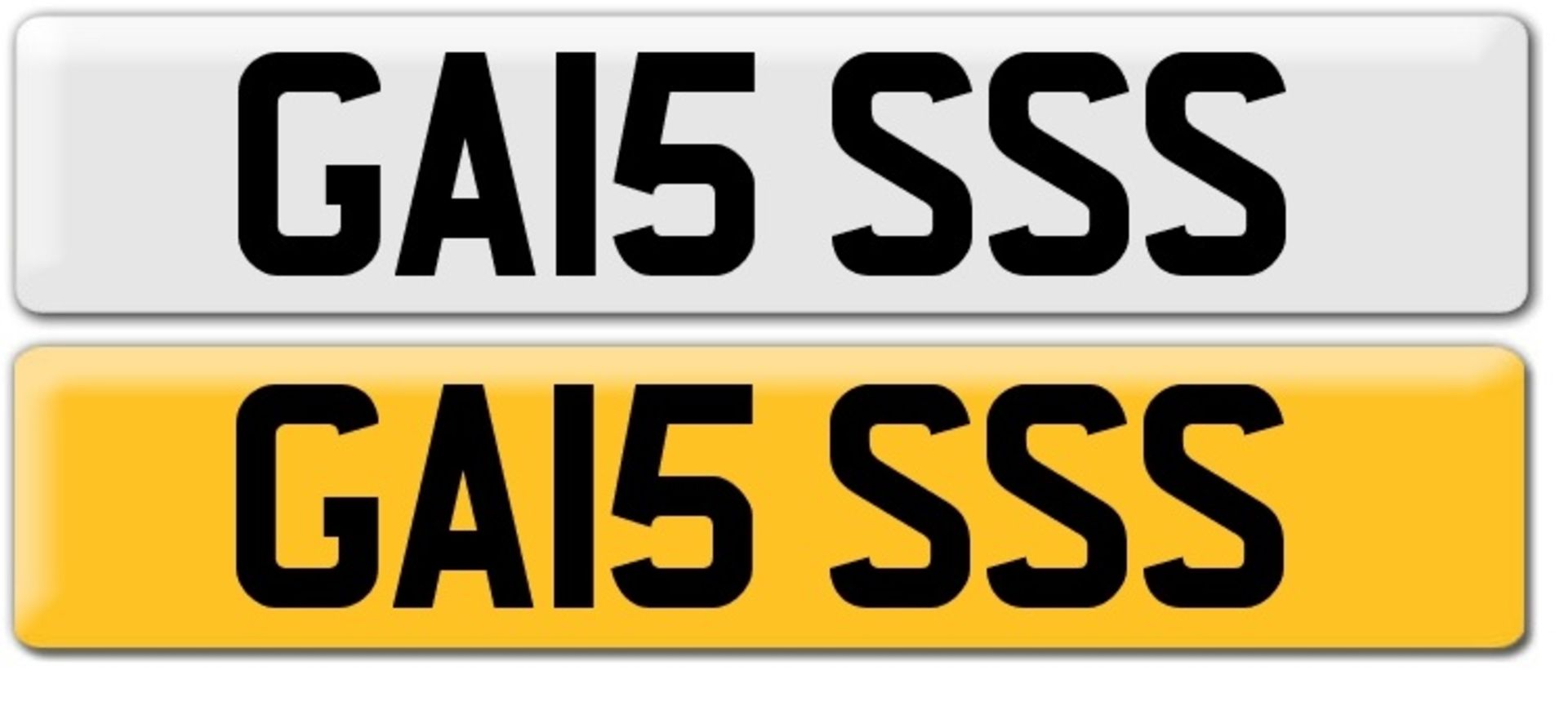 GA15 SSS - REGISTRATION PLATE - ON RETENTION UNTIL 28/2/2026 *NO VAT*